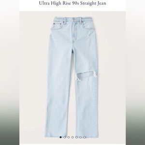 Abercrombie & Fitch - Ultra High Rise 90s Straight Jeans - Size 6R / 28.